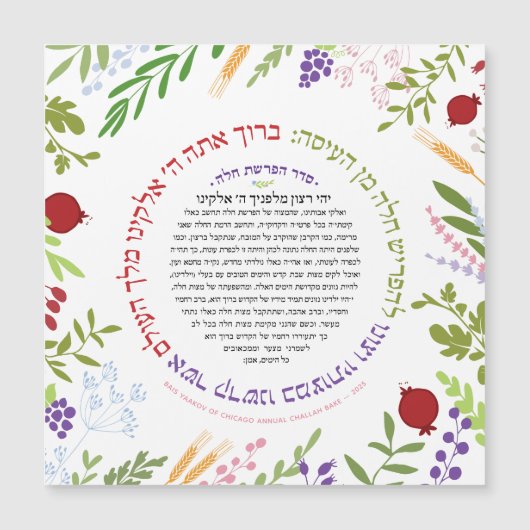 ハカスタマイズフラシャトチャラYehi Ratzon磁石 (正面)