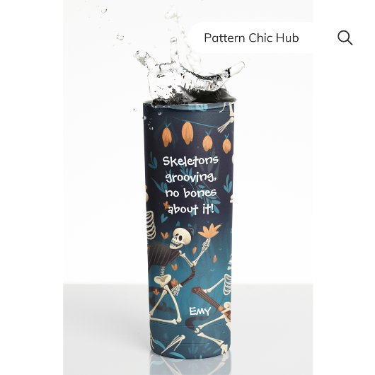 ハカスタマイズロウィーンギフト骨格ダンスおもしろい文字 タンブラー