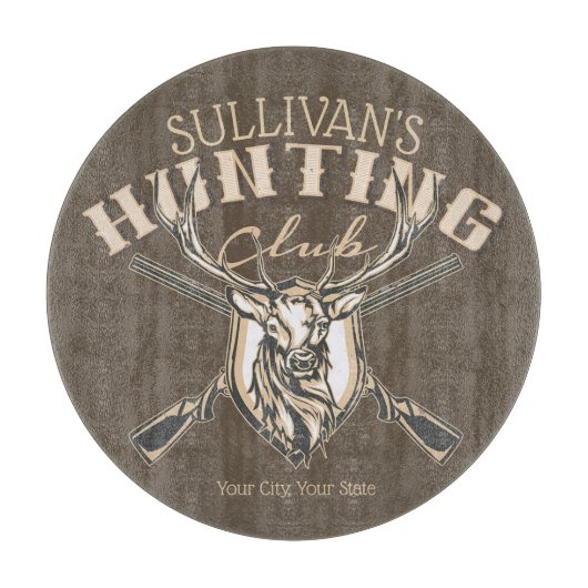 ハカスタムンター名鹿トロフィーライフル狩りクラブ カッティングボード (正面)
