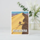ハカチナペルー旅行でのサンドボーディング ポストカード (スタンド正面)