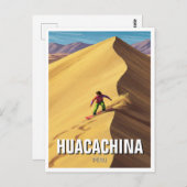 ハカチナペルー旅行でのサンドボーディング ポストカード (正面/裏面)