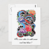 ハカッコいいスの入れ墨をしたオリエンタルスネーク ポストカード (正面/裏面)