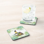 ハカラフルンドグ絵を描ロディアンフィンチ コースター (右側)