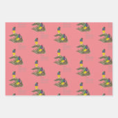 ハカラフルンドグ絵を描ロディアンフィンチ ラッピングペーパーシート (正面2)