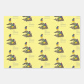 ハカラフルンドグ絵を描ロディアンフィンチ ラッピングペーパーシート (正面)