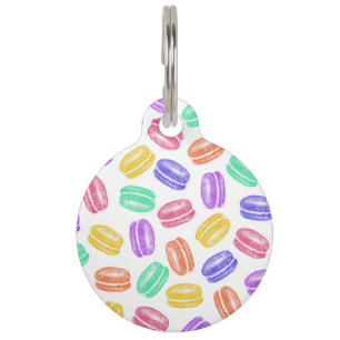 ハカラフルンド水色彩の鮮やか色マカルーンクッキー ペット　ネームタグ