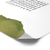 ハカランダの花8テーブル フラワーの結婚式着席表 ポスター (角)