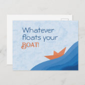 ハガキあなたのボートを浮かべ ポストカード (正面/裏面)