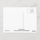 ハガキこんにちは。自転車ピンクの花かご ポストカード (裏面)