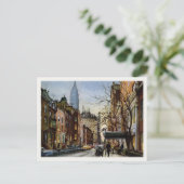 ハガキとヴィンテージニューヨーク秋の動機 ポストカード (スタンド正面)