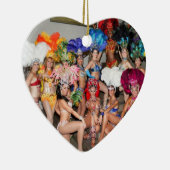 ハガキのブラジルラスベガスショーガールズダンサーTwo-Tone セラミックオーナメント (右)