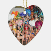 ハガキのブラジルラスベガスショーガールズダンサーTwo-Tone セラミックオーナメント (左)