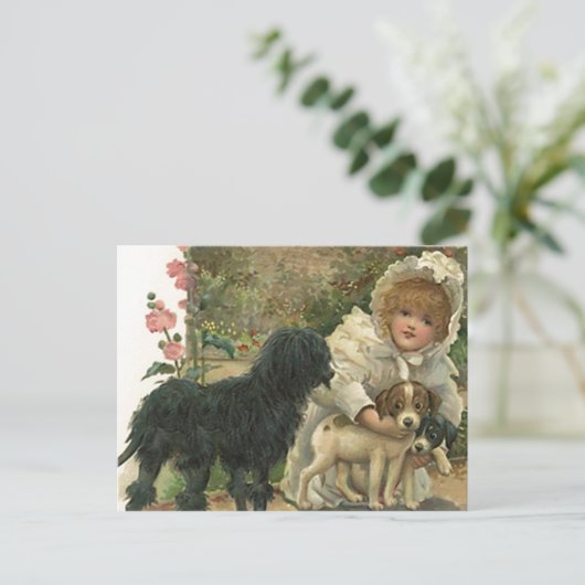 ハガキのプロモーションレスキュー会とペットの採用を歓迎 ポストカード (スタンド正面)