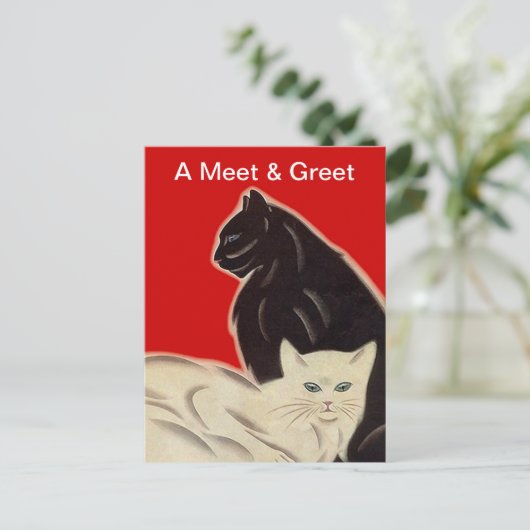 ハガキのプロモーションレスキュー会とペットの採用を歓迎 ポストカード (スタンド正面)