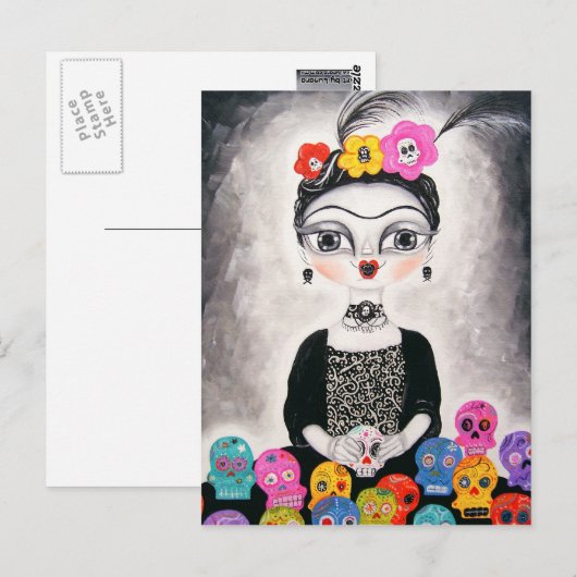 ハガキの死亡日 ポストカード (正面/裏面)