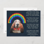 ハガキの詩の神が犬を祝福 ポストカード (正面/裏面)