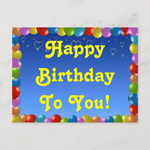 ハガキハッピーバースデー! ポストカード