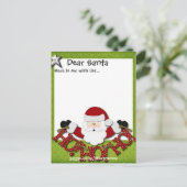 ハガキパーソナライズされたー – ウィッシュリスト緑 ポストカード (スタンド正面)