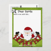 ハガキパーソナライズされたー – ウィッシュリスト緑 ポストカード (正面/裏面)