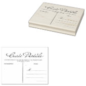 ハガキフランスのカルテポストエール空白のテンプレートルビー ラバースタンプ