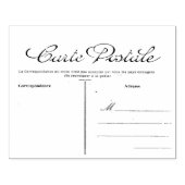 ハガキフランスのカルテポストエール空白のテンプレートルビー ラバースタンプ