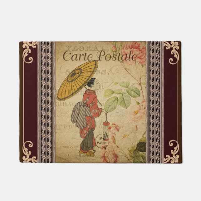 ハガキフランスのドアマット ドアマット (正面)