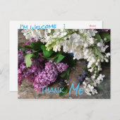 ハガキユーモアのあるー:薄紫感謝してい「ME」ノート ポストカード (正面/裏面)