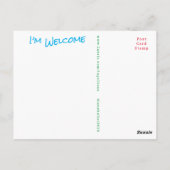 ハガキユーモアのあるー:薄紫感謝してい「ME」ノート ポストカード (裏面)