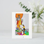 ハガキ仏カラフル教寺院カンボジア ポストカード (スタンド正面)