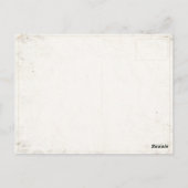 ハガキ付きクールヴィンテージスキーリゾートプリント ポストカード (裏面)