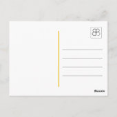 ハガキ付き明るい黄色のひまわり ポストカード (裏面)