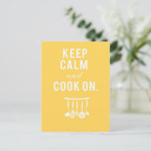 ハガキ保に落ち着いて調理師 ポストカード (スタンド正面)