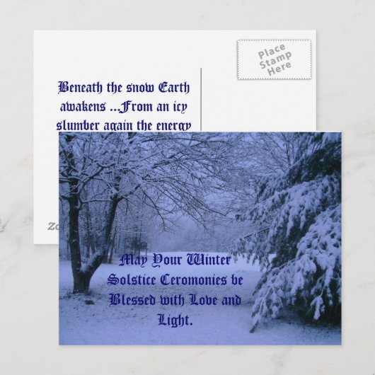 ハガキ冬の至... ポストカード (正面/裏面)