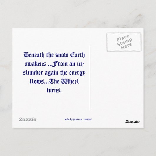 ハガキ冬の至... ポストカード (裏面)