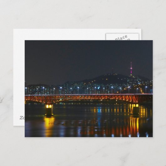 ハガキ宗州橋/韓国ソウルタワー ポストカード (正面/裏面)