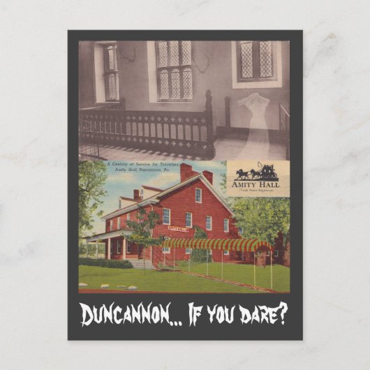 ハガキ幽霊のよく出るアミティホールダンカノンPAと幽霊 ポストカード (正面)