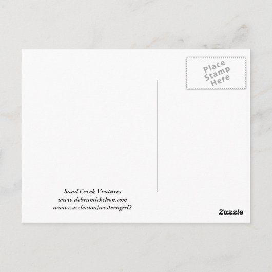 ハガキ後を追を頼む ポストカード (裏面)