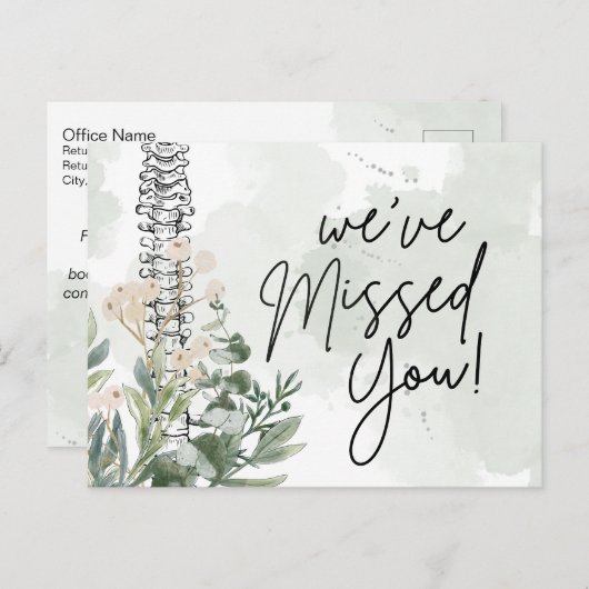 ハガキ恋しく思のカイロプラクティック回収 ポストカード (正面/裏面)