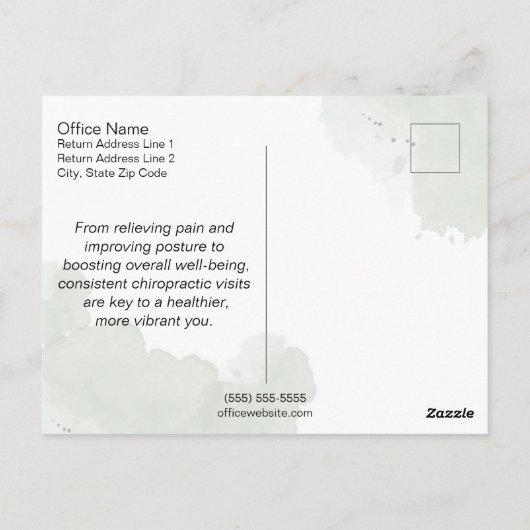 ハガキ恋しく思のカイロプラクティック回収 ポストカード (裏面)