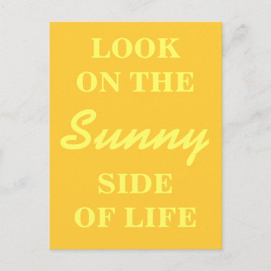 ハガキ感動的ー – Look on the Sunny Side ポストカード (正面)