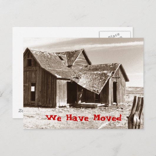ハガキ我々はラムシャックシャックホームハウスを移動した 案内ポストカード (正面/裏面)