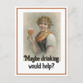 ハガキ救済が飲める ポストカード (正面)