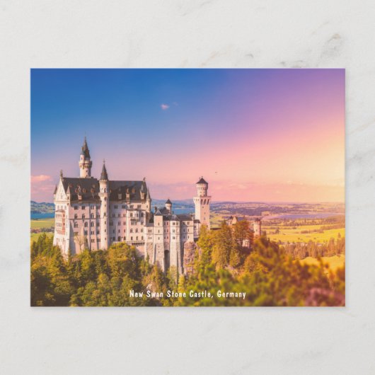 ハガキ新白鳥の石城,ドイツ德國・新天鵝堡 ポストカード (正面)