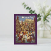ハガキ満月パーティーオクトーバーフェストお祝い ポストカード (スタンド正面)