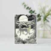 ハガキ猫が踊る ポストカード (スタンド正面)