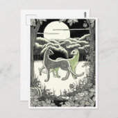 ハガキ猫が踊る ポストカード (正面/裏面)