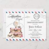 ハガキ荷物アドベンチャー卒業式パーティー開始 招待状 (正面)