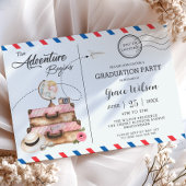 ハガキ荷物アドベンチャー卒業式パーティー開始 招待状