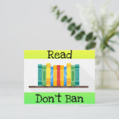 ハガキ読を禁止しない ポストカード (スタンド正面)