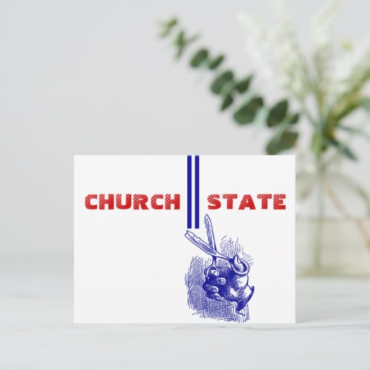 ハガキ1st修正 – 教会と州の分離 ポストカード (スタンド正面)